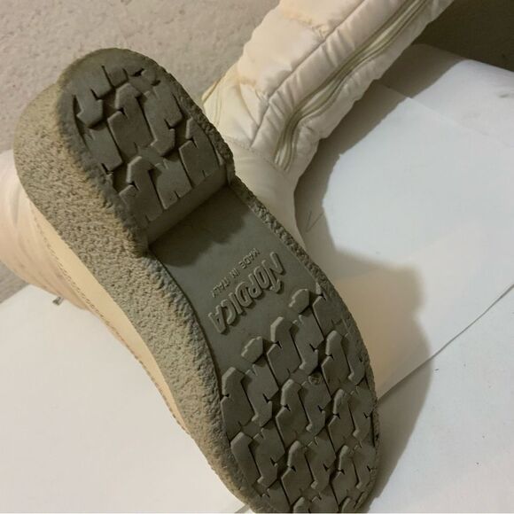Vintage Nordica winter  front zip wedge Fur Boots cream size 36 Italy - Picture 11 of 15